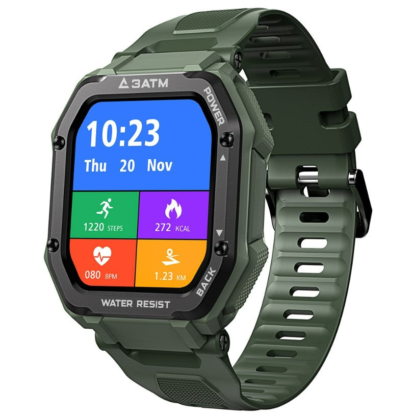 ROCK Rugged Smart Watch For Men Outdoor Sports - Army Green