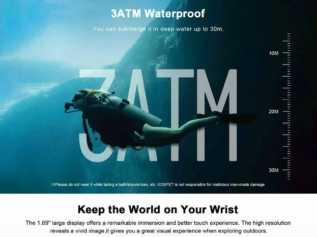 ROCK Rugged Smart Watch For Men Outdoor Sports - Army Green