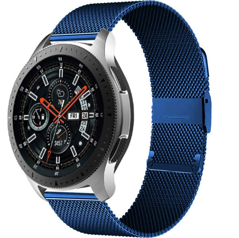Watch Band Bracelet For Samsung Galaxy Watch 3 for Galaxy Active 2 Strap 42mm Metal Stainless Steel Magnetic 20mm Wrist Strap - Blue